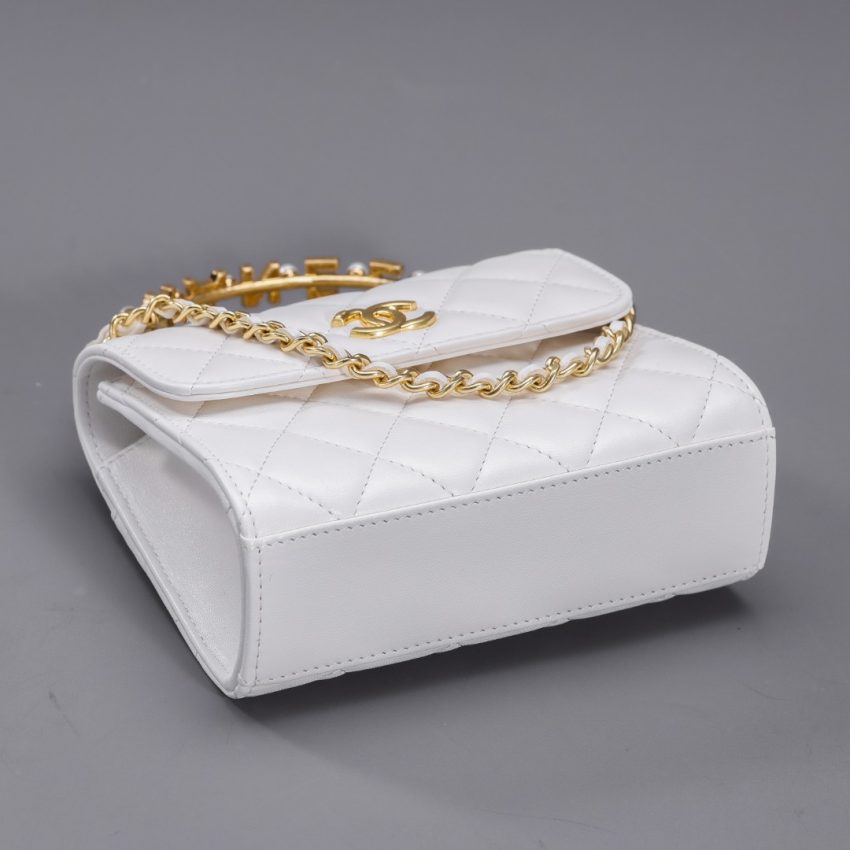 Replica CHANEL 23B Pearl White Handle Bag