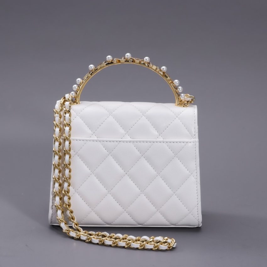 Replica CHANEL 23B Pearl White Handle Bag