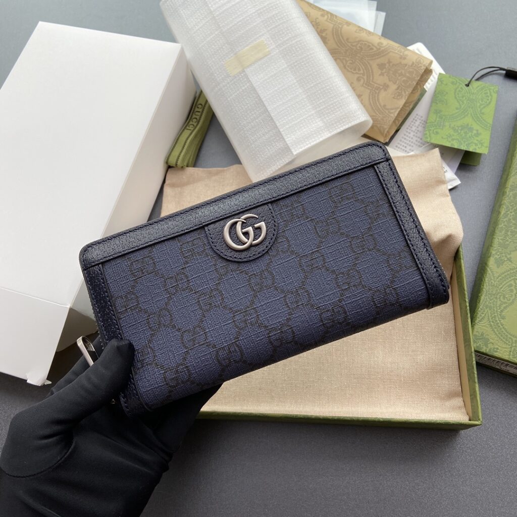 Replica Gucci Ophidia Zipper Wallet Black